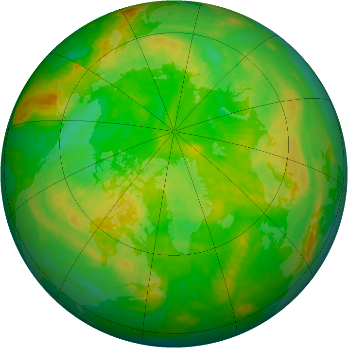 Arctic ozone map for 16 June 2004